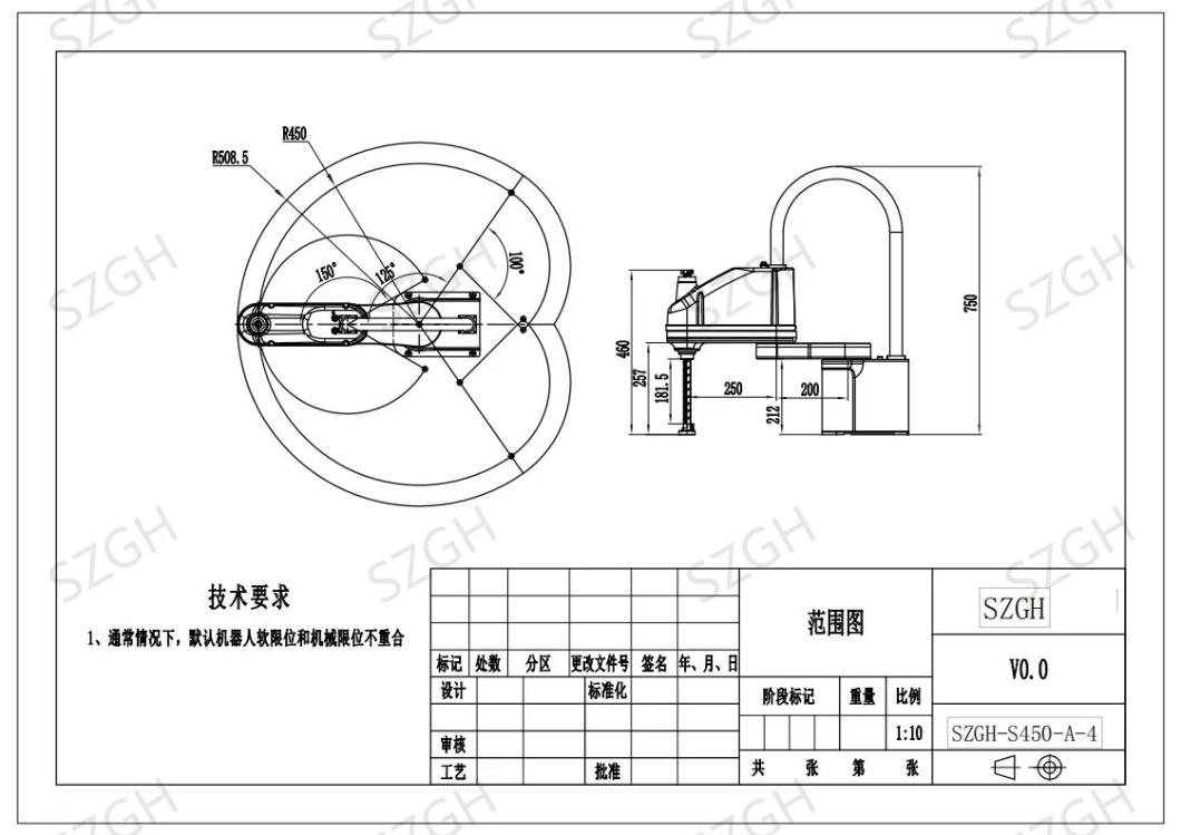 Robotic Arm Manipulator Unique Crank Options Szgh Scara 3kg Payload Industrial Robot