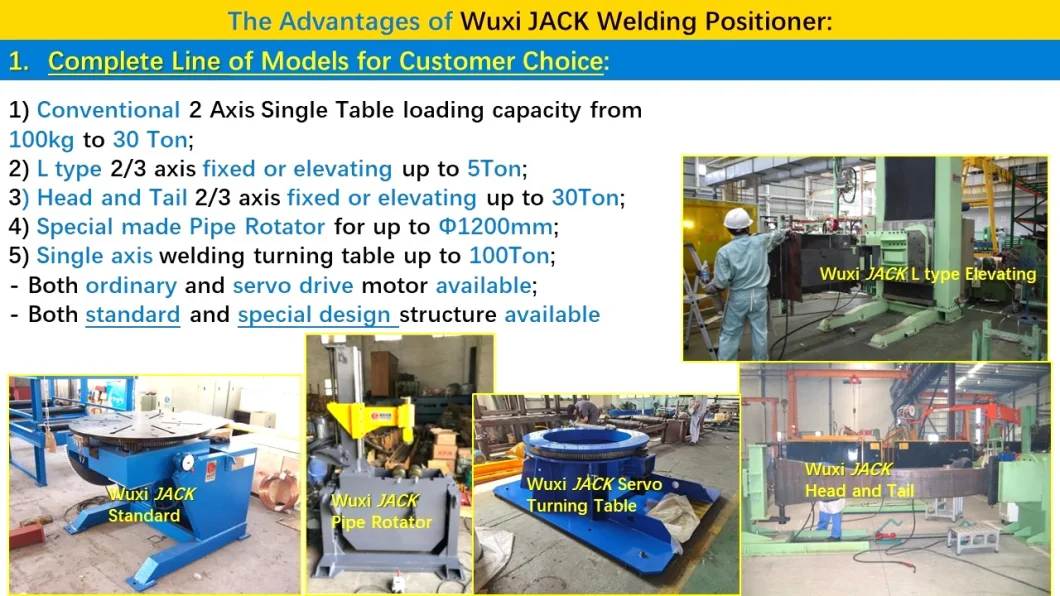 Head and Tail Rotary Turning Table L Welding Positioner Lifting Elevating Turntable